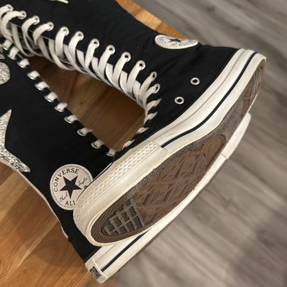 FIRM - Converse All Star Glitter Chuck Taylor Tall Knee High Sneakers - Picture 12 of 12